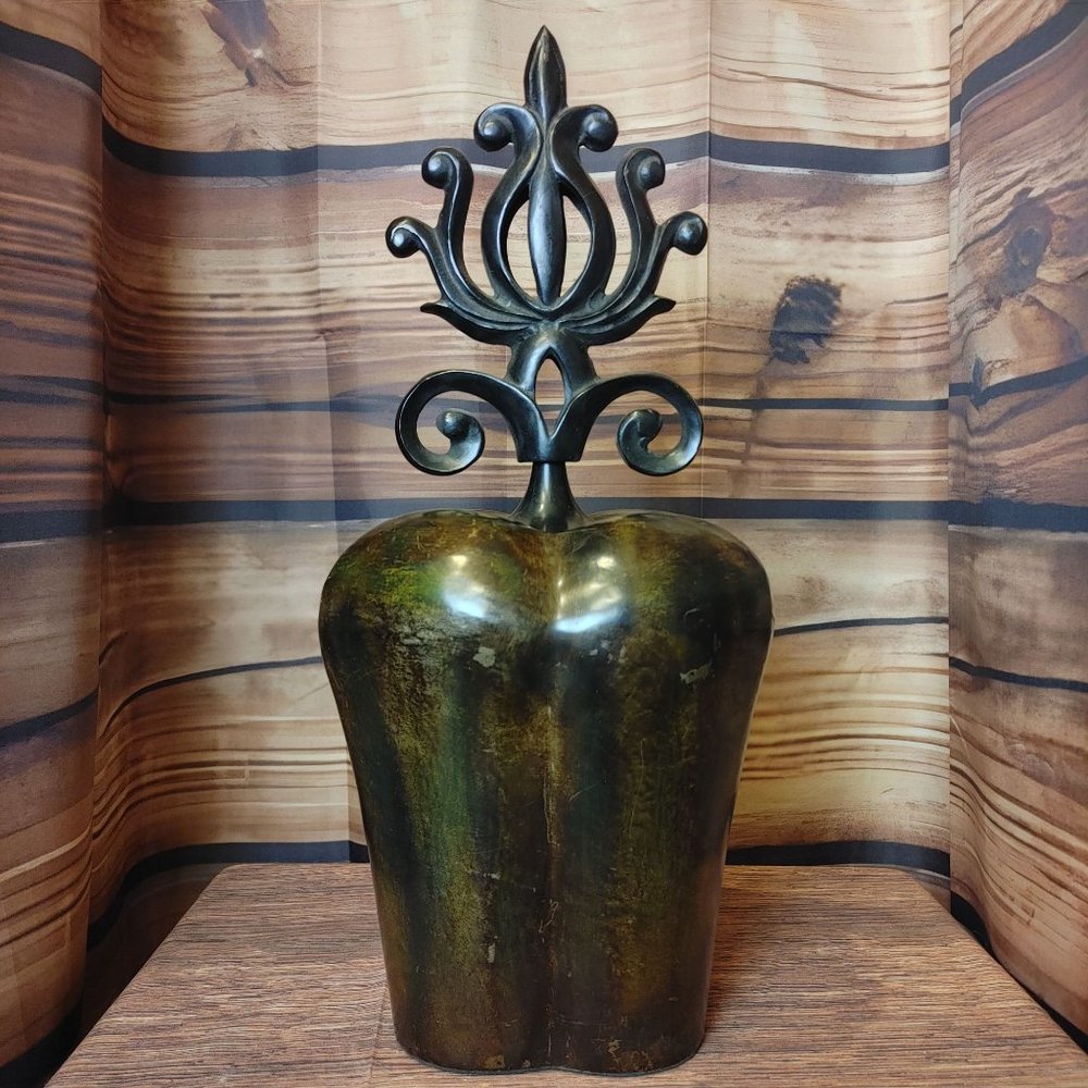 Montaage of India (Tall) Brass Urn w/ Cast Iron Topper 2004